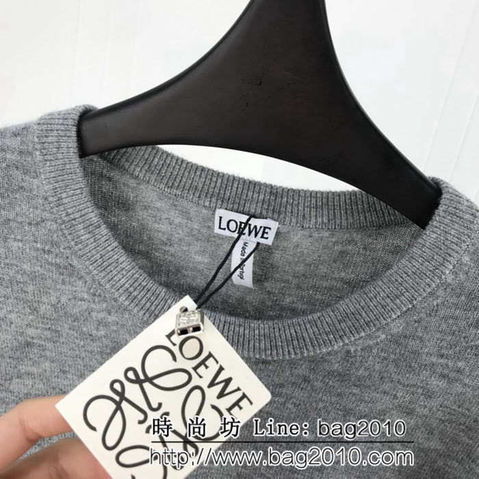 LOEWE羅意威 18SS秋冬最新款 基礎調logo刺繡 男款奴羊毛毛衣 打底百搭款式 ydi2437